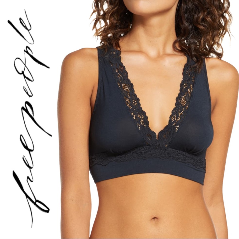 FREE PEOPLE Intimates Maddie Bralette Black Small